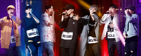 쇼미더머니 6 올티, 해쉬스완, 슬리피, 펀치넬로, 페노메코, 이그니토, 블랙나인 등이 오는 9월 1일에 방영될 TOP3 파이널 무대의 특별 무대로 참여한다. <CJ E&M 제공>